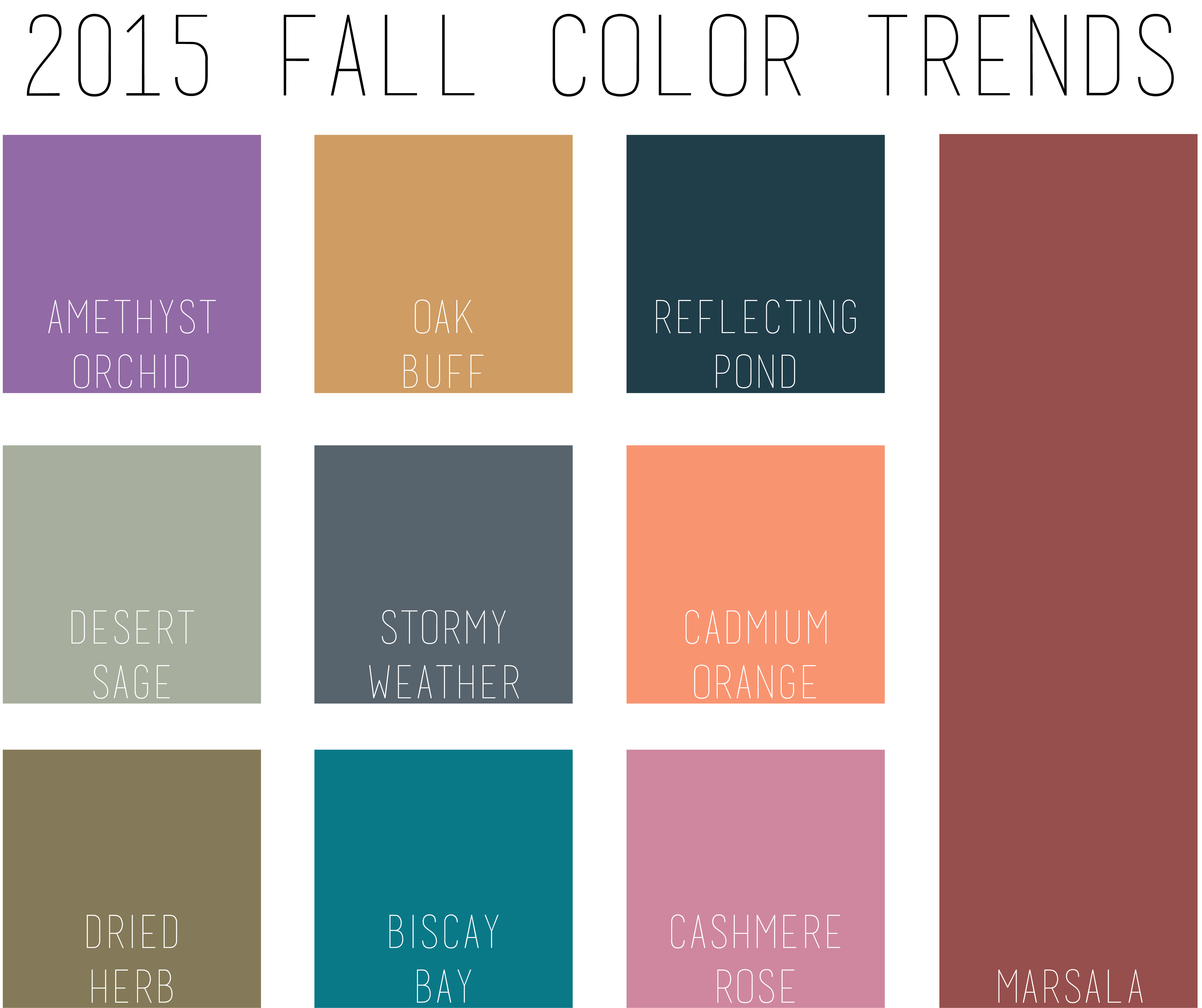 Fall Pantone Colors